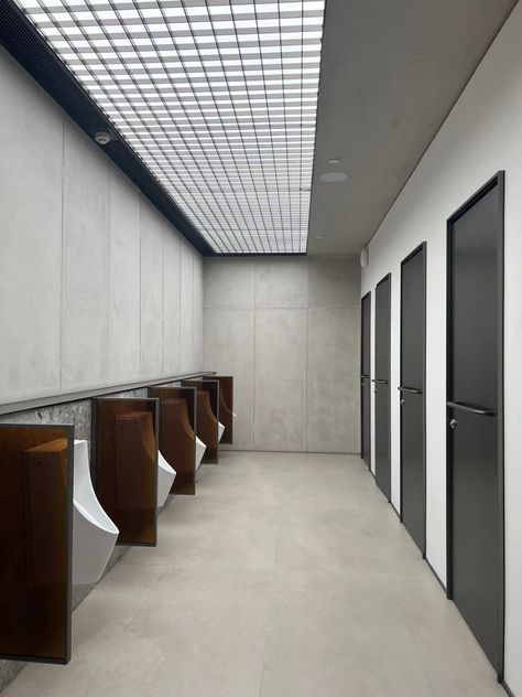 Public Changing Room, Japanese Public Toilet, Night Club Bathroom, Museum Bathroom, Public Toilet Interior, Restroom Interior, Urinal Design, Industrial Toilets, Commercial Toilet