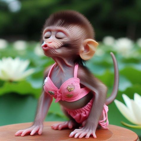 Cute Monkey Pictures, Just Disappear, Good Morning People, Memes No, Good Morning Funny Pictures, Monkey Pictures, Animal Portraits Art, Animated Animals