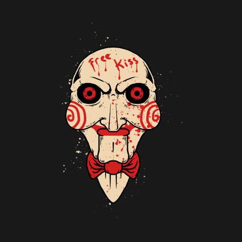 Jigsaw Drawing, Jigsaw Doll, Saw Tattoo, Scary Paintings, The Craft Movie, Day Of The Dead Artwork, Saw Art, Graffiti Pictures, Horror Movie Icons