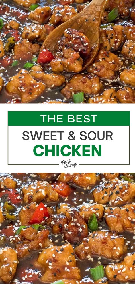 Homemade Sweet And Sour Sauce, Best Easy Dinner Recipes, Chef Savvy, Easy Stir Fry Recipes, Chicken Receipes, Restaurant Inspired Recipes, Chicken Skillet Recipes, Chicken Skillet, Healthy Chicken Recipes Easy