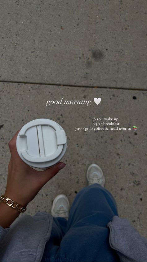 Coffee Work Instagram Story, Hello Instagram Story Ideas, Off To Work Instagram Story, Instagram Story Ideas For Lifestyle Blogger, Good Morning Ideas Instagram Story, Insta Good Morning Story, Morning Story Caption, Morning Vibes Instagram Story, Morning Post Instagram Story