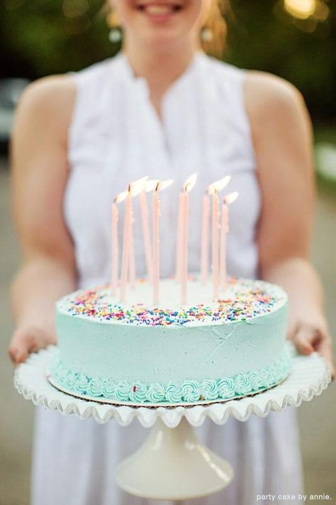 Happy birthday! #cake #candles #sprinkles Bbq Dessert, Pretty Cakes, Cute Cakes, Cake Inspiration, Cakes And More, Celebration Cakes, Let Them Eat Cake, Make A Wish, Party Cakes