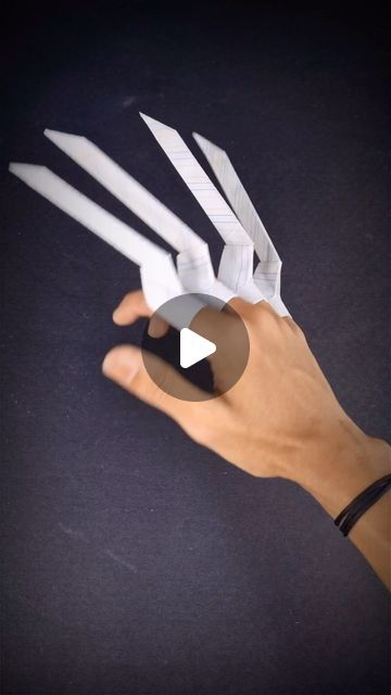 Rajiv Modak on Instagram: "🐺 Claw" How To Make Claws, Paper Claws, Black Claws, Dragon Claw, Make Paper, April 12, Diy Costumes, How To Make Paper, Origami