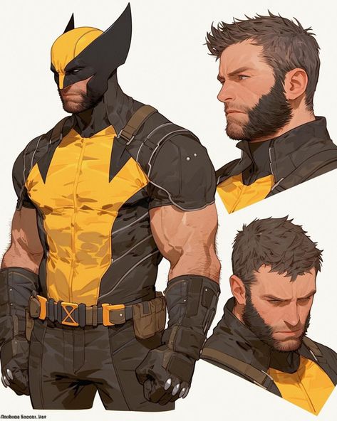 Wolverine Portrait, Classic Wolverine, Gambit X Men, Marvel Concept Art, Marvel Character Design, Wolverine Comic, Wolverine Art, Gym Art, Marvel Characters Art