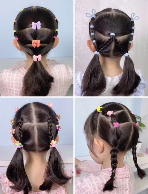 Easy Hairstyles for Girls | Cool Hairstyles for Little Girls on Any Occasion | By Parenting | Facebook Hear Stayl Girl, Hairstyles For Children Black, Kiki Hairstyles, Hairstyles For Baby Girl, Hair Bun Stick, Baby Girl Hairstyle, Hairstyle For Girl, Baby Hairstyle, Hairstyles Juda