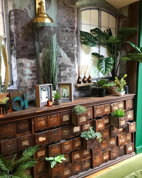 Dreamy Interiors, Apothecary Decor, Lots Of Plants, Apothecary Cabinet, Hus Inspiration, Packing Boxes, Marimekko, My New Room, Home Fashion