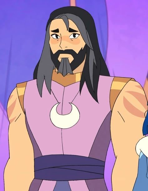 King Micah from She-Ra and the Princesses of Power King Micah She Ra, She Ra Princess Of Power Characters, Queen Angella, She Ra Costume, Horde Prime, She Ra Characters, Cartoon Superhero, Bright Moon, She Ra Princess