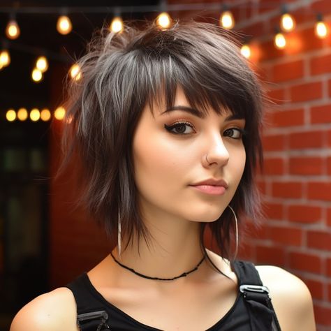 50 Fringe haircut For a Refreshing Look In 2024 Bangs Feathered, Baby Bangs Short Hair, Shag Bob, Pride Hair, Asymmetrical Bangs, Feathered Bangs, Hairstyles Braid, Baby Bangs, Shaggy Short Hair