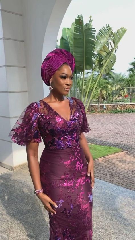 Asoebi Lace Styles, Lace Styles For Wedding, Nigerian Lace Dress, Nigerian Dress Styles, Aso Ebi Lace Styles, Nigerian Outfits, Nigerian Lace Styles Dress, Nigerian Lace Styles, African Lace Styles