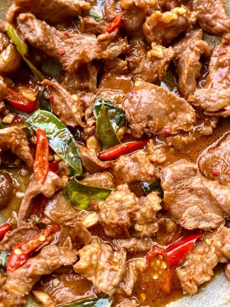 Thai Hot and Spicy Beef – Hungry in Thailand Spicy Cravings, Thailand Recipes, Spicy Beef Stir Fry, Beef Stir Fry Recipe, Beef Stir Fry Recipes, Thai Beef, Asian Beef, Stir Fry Recipe, Hot And Spicy