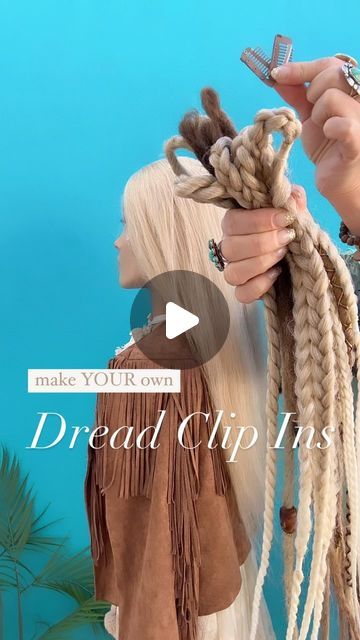 Marjolein van der Weide on Instagram: "💓 DIY make YOUR own Dread Clip-ins 💓  Easy, Clip & Go 👉 are you looking for an awesome Dread-Look but not ready to commit for a (semi) permanent install? This is the perfect way to go.  What you need: ✨a (mini) partial dread extension set ✨separate clips  I will send you a DM with the 🔗, just comment  “ CLIPS “ below.  . . . . #clips #hairtutorial #updohairstyles #hairvideos #hairartist #longhairstyles #shorthairstyle #messybun" Dread Clip In Extensions, How To Make Clip In Dreadlocks, Clip In Dreads Dreadlock Extensions, Diy Clip In Dreadlocks, Partial Dreads Placement, Synthetic Dreads Diy, Diy Dreads, How To Make Dreads, Diy Dreadlocks