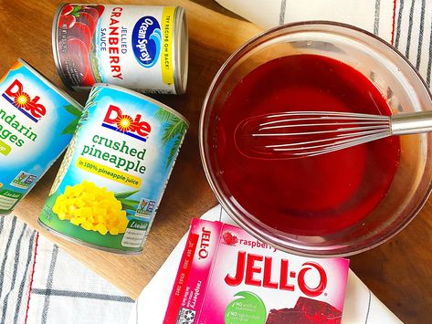 Ocean Spray Jellied Cranberry Sauce Recipe, Jelly Cranberry Sauce Recipes, Ocean Spray Cranberry Sauce, Cranberry Jello Salad, Cranberry Salad Recipes, Cranberry Jello, Ocean Spray Cranberry, Canned Cranberries, Cranberry Jelly