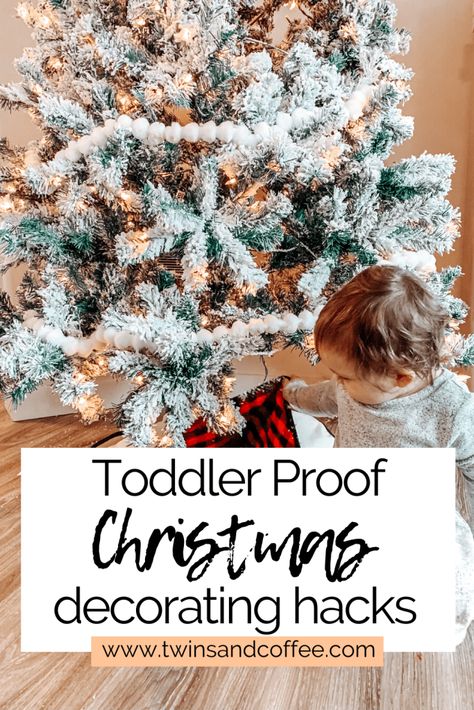 Toddler Proofing Christmas Tree, Child Safe Christmas Tree, Baby Proof Christmas Decorations, Christmas Decor Ideas Toddler Friendly, Christmas Tree Ideas Toddler Friendly, Soft Christmas Ornaments, Babyproof Christmas Tree, Christmas Tree With A Toddler, Christmas Decor Nursery