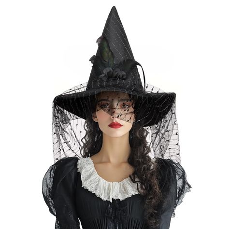 PRICES MAY VARY. UNIQUE HALLOWEEN COSTUMES: Are you ready to cast magic spells as the most mysterious witch on Halloween 2024? Put on this unique witch hat and you will be transformed into an awesome mystery witch who will be the focus of Halloween night. Let the unique witch hat be the final piece of the puzzle to complete your perfect Halloween 2024! THE PERFECT HALLOWEEN SURPRISE: Are you struggling to find the perfect Halloween gift? Look no more! This wizard hat is the ideal Halloween gift Vintage Witch Hat, Witch Hat Decorating Ideas, Cute Witch Hats, Adult Witch Hat, Halloween Costumes Witch, Black Witch Costume, Makeup Witch, Halloween Makeup Witch, Witch Hat Halloween