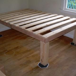 Cheap Bed Frame, Platform Bed Plans, Bed Cheap, Murphy Bed Ikea, Diy Platform Bed, Murphy Bed Plans, Cheap Bedding, Hemma Diy, Diy Bed Frame