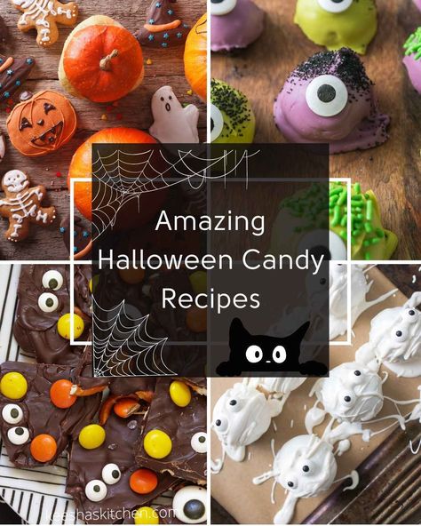 Halloween Candy Melt Ideas, Halloween Crockpot, Homemade Halloween Candy, Halloween Truffles, Candy Corn Bark, Halloween Candy Recipes, Halloween Candy Bark, Diy Halloween Candy, Desert Ideas