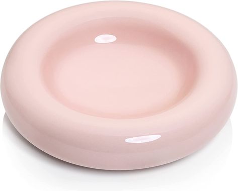 Amazon.com : CatGuru Cat Food Bowl, Ceramic Cat Bowls, No Spill Cat Bowl, Whisker Stress Free Cat Food Bowls, Non Skid Cat Bowls for Food and Water (Torus - Set of Two, Pink) : Pet Supplies Food And Water Bowls For Cats, Cute Cat Food Bowl, Ceramic Cat Bowls, Cat Water Bowl, Pink Pet, Pet Food Mat, Pink Bowls, Food Bowls, Cat Dishes