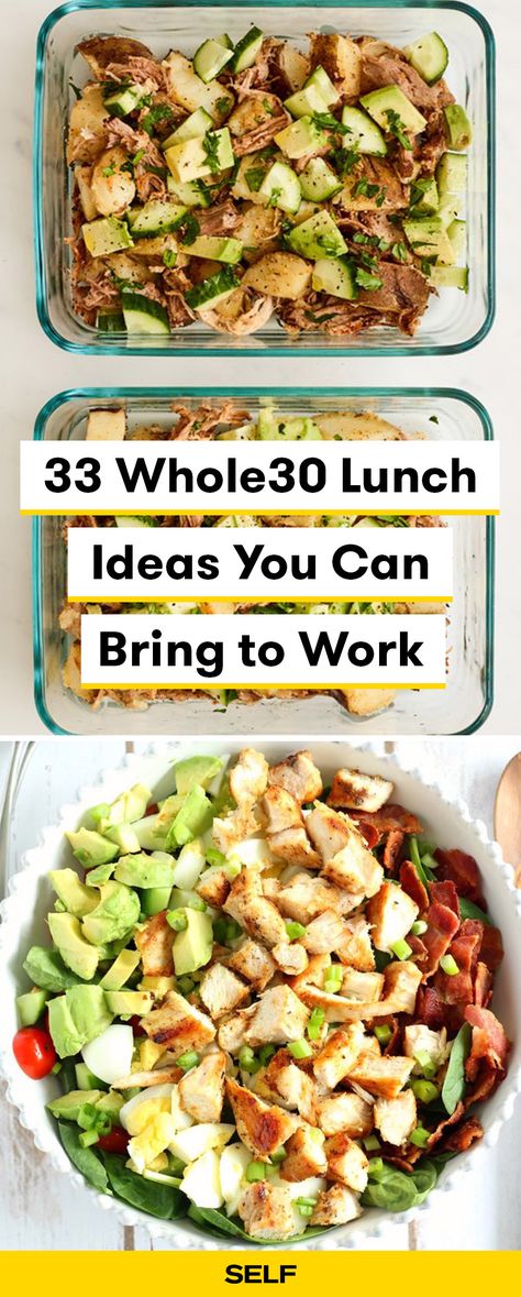 Whole 30 Lunch Ideas, Whole 30 Lunch, Whole 30 Meal Plan, Clean Eating Lunch, Whole 30 Diet, Paleo Lunch, Recipe 30, Lunch Meal Prep, Work Lunch