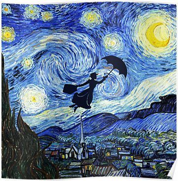 Starry Night Art, Arte Van Gogh, The Starry Night, Van Gogh Paintings, Van Gogh Art, Starry Night Van Gogh, Pinturas Disney, Night Art, Famous Art