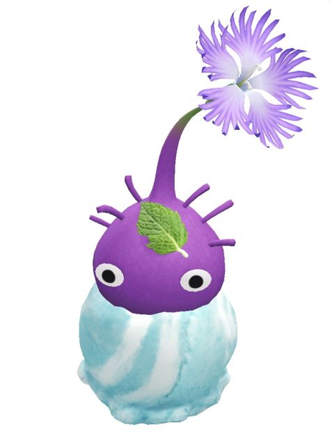 purple pikmin Pikmin Pfp, White Pikmin, Purple Pikmin, Pikmin Art, Cute Laptop Wallpaper, Super Mario Art, Childhood Games, Mario Art, Cute Doodle Art