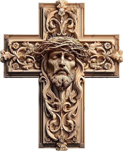 Laser cut files templates Jesus Symbols, Cross Artwork, Crucifix Art, Illusion 3d, Really Cool Drawings, Spiritual Decor, The Cross Of Christ, Relief Sculpture, Religious Cross