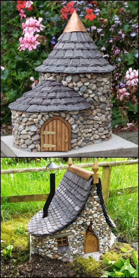 Taman Vintage, Taman Diy, Jardim Diy, Fairy House Diy, Fairy Garden Designs, A Small House, Faeries Gardens, Vintage Garden Decor, Fairy Garden Houses