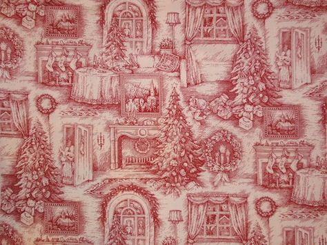 need pattern for Christmas toile Free Christmas Printables Vintage, Heirloom Paints, Christmas Toile, Tumbler Quilt, Attic Window, Red Toile, Free Printable Gift Tags, Christmas Gift Tags Printable, Christmas Journal