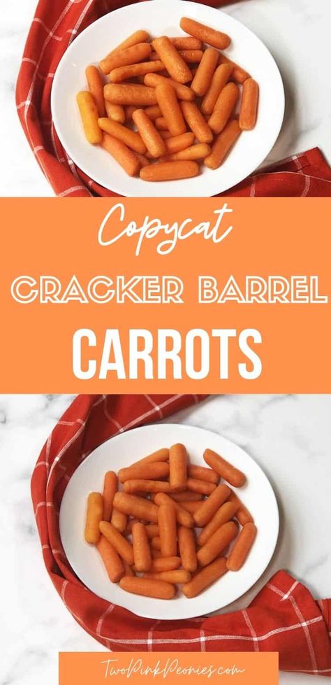 Cracker Barrel Carrots, Crockpot Glazed Carrots, Cooked Baby Carrots, Crockpot Carrots, Carrot Recipes Side Dishes, Cracker Barrel Copycat Recipes, Copycat Cracker Barrel, Cracker Barrel Recipes, Baby Carrot Recipes