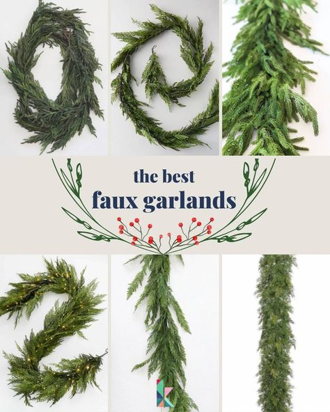 Diy Norfolk Pine Garland, Boxwood Garland Christmas, Cedar Pine Garland, Faux Cedar Garland Christmas, Best Artificial Christmas Garland, Everyday Garland Decor, Faux Evergreen Garland, Full Garland Christmas, Evergreen Garland Christmas