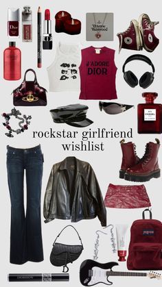 #vibes #beauty #outfitinspo #rock #rockstargf #rockstar #rockstargirlfriend #aesthetic #stargirl #ootd #grwm #wishlist #wishlistideas #wishlistinspo #wishlist2023 Rockstar Bf Outfit, Rockstar Aesthetic Outfits, Rockstar Bf, Rockstar Girlfriend, Rockstar Aesthetic, Rockstar Gf, 80s Aesthetic, Friend Outfits, Star Girl