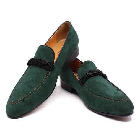 Luxury Men Suede Loafer Hand Made Slip On Green Casual Shoe http://garbarmy.com/products/luxury-mens-suede-loafers-hand-made-slip-on-green-casual-shoes-penny-loafers-formal-men-dress-office-wedding-leather-shoes-men Groom Wedding Shoes, Mens Suede Loafers, Military Shoes, Mens Loafers Shoes, Formal Men, Dress Office, Leather Formal Shoes, Rugged Leather, Leather Wedding