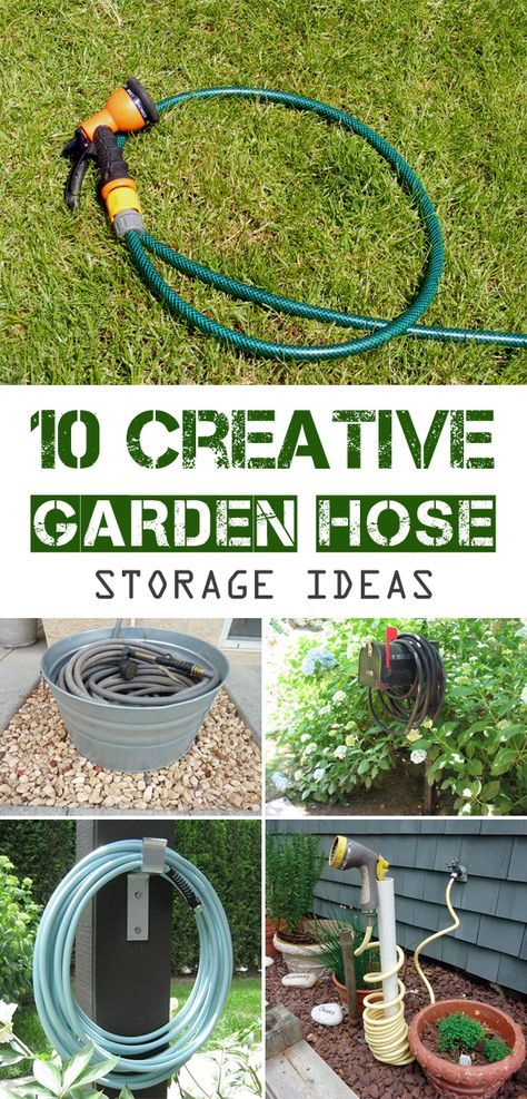 Cool Storage Ideas for the garden hose #Gardening Garden Hose Storage Ideas, Hose Storage Ideas, Cool Storage Ideas, Ideas For The Garden, Garden Hose Hanger, Water Hose Holder, Garden Hose Storage, Cool Storage, Outdoor Garden Storage