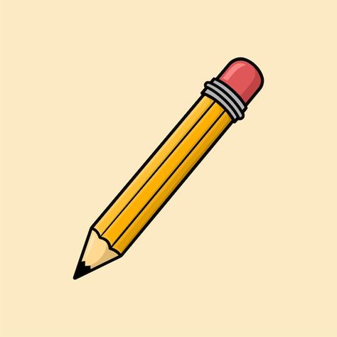 Pencil cartoon style vector illustration | Premium Vector #Freepik #vector #pencil-cartoon #pen-cartoon #pencil #mascot-character Cartoon Objects Drawing, Pencil Cartoon Image, Pencil Vector Illustration, Pencil Illustration Drawing, Pencil Cartoon Drawings, Cartoon Objects, Pen Image, Pencil Character, Pen Vector