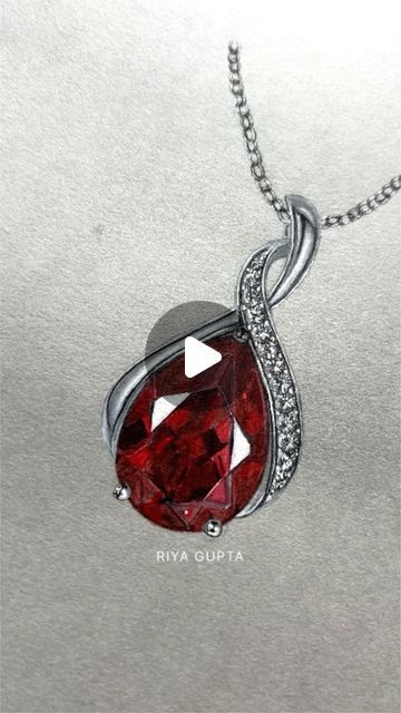 𝙍𝙄𝙔𝘼 𝙂𝙐𝙋𝙏𝘼🌸 on Instagram: "Pear cut Ruby & Diamond Pendant Necklace Illustration💎  @riya_creations27   #diamonds #ruby #diamondnecklace #sterlingsilverjewelry #jewelry #reelitfeelit #reels #explore #fyp #illuatration #jhansi  . . . Okay, Ruby Pendant necklace is done, Now tell me what to render next.👇" Necklace Illustration, Ruby Diamond Pendant, Ruby Pendant Necklace, Jewelry Rendering, Ruby Necklace Pendant, Jewelry Drawing, Ruby Pendant, Ruby Jewelry, Ruby Diamond