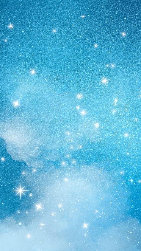 Stars mobile background, sparkling blue sky design | free image by rawpixel.com / Busbus Cinderella Background, Blue Sparkle Background, Blue Star Wallpaper, Blue Glitter Background, Stars Mobile, Wallpaper Butterfly, Mobile Background, Blue Background Wallpapers, Sparkles Background