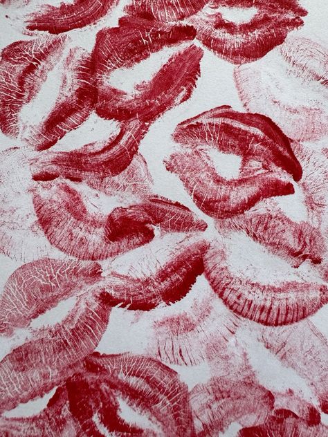 lipstick on paper Red Simple Aesthetic, Cherry Print Wallpaper, Red Aesthetic Prints, Kiss On Paper Lipstick, Bite Me Aesthetic, Lipstick Marks On Boyfriend, Lipstick On Paper, Red Black White Aesthetic, Lipstick Kiss Art