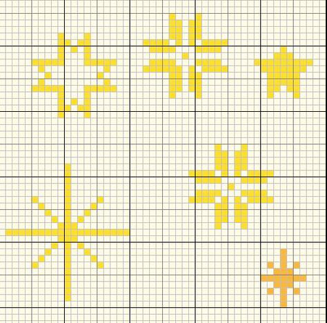 Cross Stitch Stars Pattern, Small Star Cross Stitch Pattern, Cross Stitch Stars Mini, Cross Stitch Star Pattern, Stars Cross Stitch Pattern, Cross Stitch Star, Christmas Crochet Ideas, Stars Cross Stitch, Star Cross Stitch