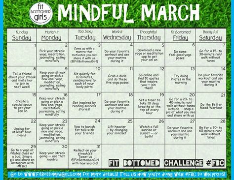 Announcing the March Fit Bottomed Challenge: Get Mindful! March Fitness Challenge, March Workout, Wellness Challenge, Health Pictures, Motiverende Quotes, Health Fitness Motivation, Health Lessons, Good Healthy Snacks, Health Challenge