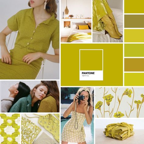 Palette: It's Not Easy Being Chartreuse | Sarah Michiko Colors That Go With Chartreuse, Chartreuse Pantone, Chartreuse Paint Color, Chartreuse Aesthetic, Chartreuse Walls, Midcentury Color Palette, Chartreuse Color Palette, Peony Swimwear, Proof Of Life