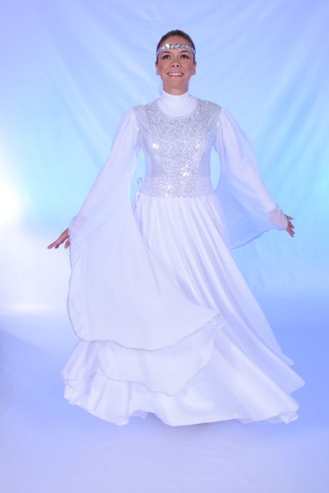 The Bride Angelic Dress 3pc. Set Worship Outfits, Praise Dance Outfits, Worship Dance Outfits, Angelic Dress, Worship Dress, Praise Dance Wear, Praise Dance Garments, Dance Ministry, Praise Dance Dresses