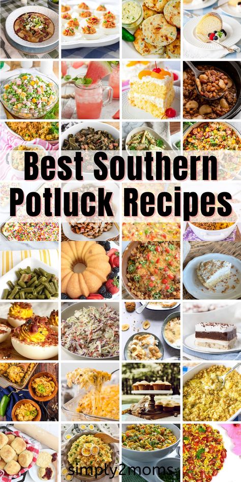 Southern Pot Luck Dishes, Favorite Potluck Dishes, Southern Side Dishes Soul Food, Pot Luck Themes, Southern Potluck Dishes, Southern Themed Party, Meditrain Diet, Pot Luck Dishes For A Crowd, Church Potluck Dishes