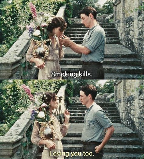 more than just Movie Quotes on Instagram: “🚬💔 Atonement (2007) IMDB - 7.8 dir. Joe Wright @loveandmelancholy lemme know what you think about this movie in comments Saoirse Ronan was…” Atonement, Movie Quotes, Quotes, On Instagram, Instagram, Film Quotes