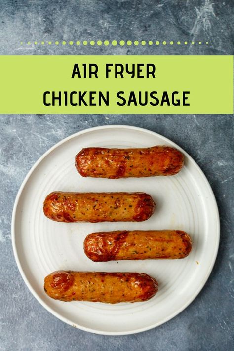 Air Fryer Chicken Sausage, Sausage In The Air Fryer, Meal Prep Protein, Air Fryer Chicken Recipes, Fryer Chicken Recipes, Dinner Protein, Air Fryer Recipes Chicken Thighs, Easy Air Fryer Chicken, Air Fryer Recipes Vegan