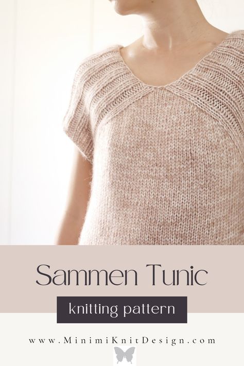 Tunic Patterns For Women, Knit Tunic Pattern, Knit Stitches For Beginners, Tunic Knitting Patterns, Diy Macrame Projects, Modern Knitwear, Knitted Tunic, Knit Dress Pattern, Chunky Knitting Patterns