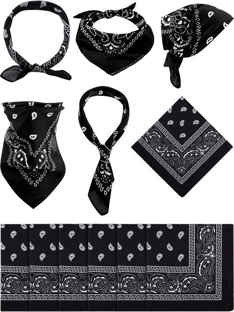 Cowboy Bandana, Bandana Styles, Black Retro, Head Wrap Scarf, Cool Outfits For Men, Wrap Scarf, Men Fashion Casual Outfits, Head Wrap, Bandanas