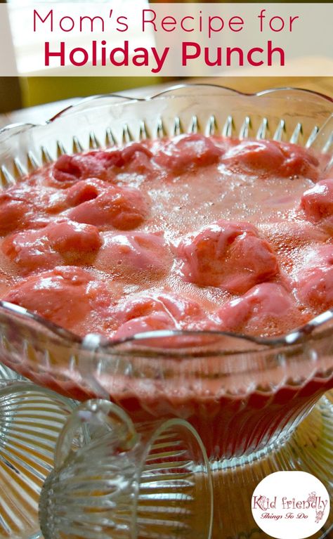 Raspberry Sherbert Punch, Punch With Sherbet, Cranberry Holiday Punch, Lime Sherbert Punch, Raspberry Sherbet Punch, Homemade Punch, Lime Sherbet Punch, Pink Punch Recipes, Raspberry Sherbert