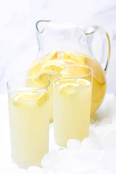 Fresh Lemonade Recipe - Add a Pinch Gallon Lemonade Recipe, Kiwi Lemonade Recipe, Fresh Lemonade Recipe, Easy Lemonade Recipe, Watermelon Smoothie Recipes, Sugar Free Lemonade, Homemade Lemonade Recipes, Southern Sweet Tea, Fresh Squeezed Lemonade