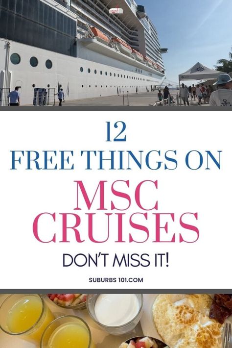 12 Free Things on MSC Cruises that You Need to Know About Msc Cruise Packing List, Msc Cruises Meraviglia, Msc Seashore Cruise, Msc Seaside, Cruise Photo, Couple Cruise, Cruise Italy, Cruise Life, Cruise Essentials