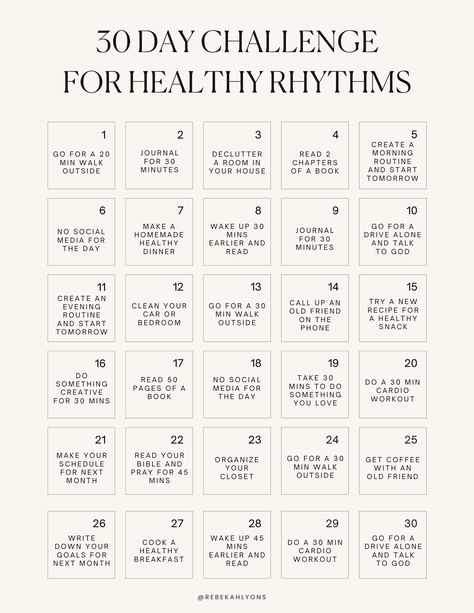 30 Day Challenge — Rebekah Lyons 30 Day Destress Challenge, 30 Day Challenge After Breakup, February Daily Challenge, 30 Day Better Me Challenge, 30 Day Challenge Lifestyle Ideas, 29 Day Challenge, 30 Day Growth Challenge, 90 Day Hard Challenge, 35 Hard Challenge