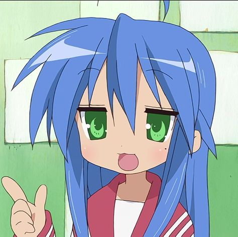 Konata Izumi, Lucky Star, Anime Character, Green, Anime, Blue